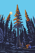 Giant Cedar Painting by Sassan Filsoof