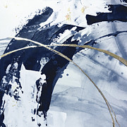 Gilded Arcs 2 - Navy Painting by Chris Paschke