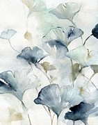 Gingko Leaves 2 Painting by Carol Robinson