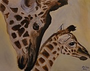 Giraffe Painting by Jose Soto