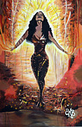 Girl on Fire Painting by Chiquita Howard-Bostic Girl on Fire Painting by Chiquita Howard-Bostic