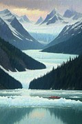 Glacier Bay National Park Painting by Pierre Blanchard