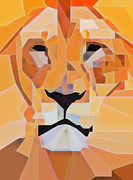 Glowing Lion Head Digital Art by Dan Sproul Glowing Lion Head Digital Art by Dan Sproul
