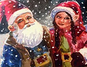 Gnomes For The Holidays Painting by Larry Whitler Gnomes For The Holidays Painting by Larry Whitler