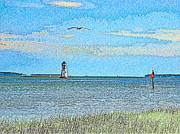Goat Point Seascape Digital Art by Island Hoppers Art