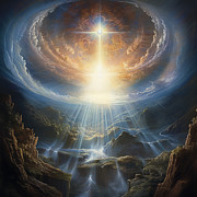 God is Light Painting by Lourry Legarde