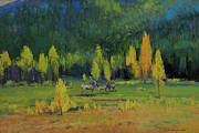 Golden autumn  Painting by Badamjunai Tumendemberel