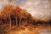 Golden Autumn, Rangeley Lake, Maine - Ralph Albert Blakelock Digital Art by Samuel HUYNH
