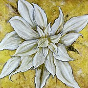 Golden Flower Painting by Mary Scott