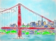 Golden Gate Digital Art by Jerry Fess Golden Gate Digital Art by Jerry Fess