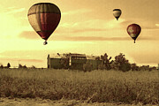 Golden Hour Balloon Flight Mixed Media by Shelli Fitzpatrick Golden Hour Balloon Flight Mixed Media by Shelli Fitzpatrick