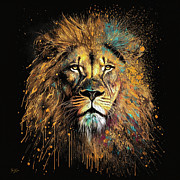 Golden Lion Painting by Tina LeCour Golden Lion Painting by Tina LeCour