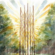 Golden Ratio - Tower Art Painting by Lourry Legarde Golden Ratio - Tower Art Painting by Lourry Legarde