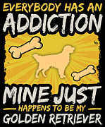 Golden Retriever Funny Dog Addiction Digital Art by Jacob Zelazny