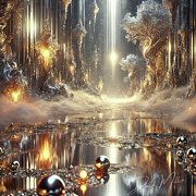 Golden Reverie. The Ethereal Realm Digital Art by David Miller