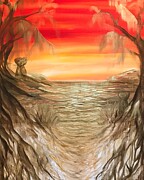 Golden Valley Painting by Michelle Pier