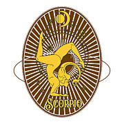 Golden Vintage Zodiac Scorpio Digital Art by Kirania Finest
