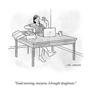 Good Morning Drawing by Jon Adams