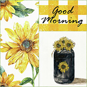 Good Morning Sunflowers Painting by Tina LeCour Good Morning Sunflowers Painting by Tina LeCour