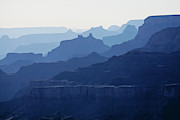 Grand Canyon blue silhouettes Photograph by Tatiana Travelways