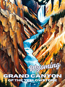Grand Canyon of the Yellowstone Travel Poster Digital Art by EP Designs