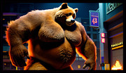 Grand Tram Bear Digital Art by Shawn Dall