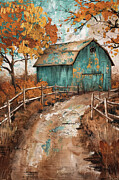 Grandmother's Old Barn Painting by Tina LeCour Grandmother's Old Barn Painting by Tina LeCour