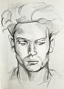 Graphite Study of Cadmus - 1986 Drawing by JoAnna Pettit-Almasude Graphite Study of Cadmus - 1986 Drawing by JoAnna Pettit-Almasude