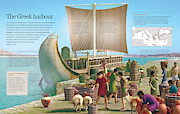 Greek port Digital Art by Album