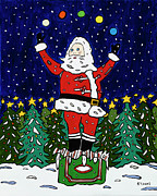 Green Acres Santa Painting by Mike Stanko