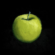 Green Apple Still Life Painting by Michelle Calkins