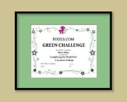 Green Challenge Certificate Digital Art by Donna Mibus