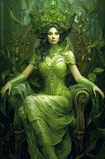 Green Nature Queen 03 Digital Art by Matthias Hauser