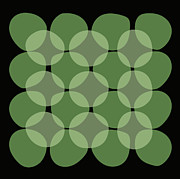 Green Retro Pattern Digital Art by Johanna Virtanen