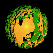 Green Shell Orange Mixed Media by Bumsable
