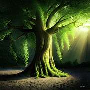 Green Tree Digital Art by Cindy's Creative Corner