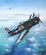 Grumman F8F-2 Bearcat Painting by Steve Ferguson Grumman F8F-2 Bearcat Painting by Steve Ferguson