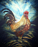 Guam Rooster Painting by Michelle Pier