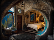 Guest Bedroom of the House in the Rock Digital Art by Eris And AI Guest Bedroom of the House in the Rock Digital Art by Eris And AI