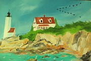 Guiding Light L.H. Seascape Painting # 302 Painting by Donald Northup