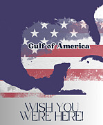 Gulf of America Wish You Were Here Painting by Jo Potocki