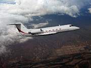 Gulfstream Business Jet Mixed Media by Erik Simonsen