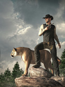 Gunslinger and Mountain Lion Digital Art by Daniel Eskridge Gunslinger and Mountain Lion Digital Art by Daniel Eskridge