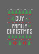 Guy Family Christmas Drawing by Anh Nguyen