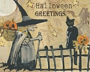 Halloween Greetings Painting by Follow Themoonart