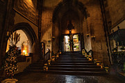 Hammond Castle lit for Christmas Photograph by Jeff Folger