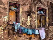 Hanging Out with Urban Laundry Mixed Media by Shelli Fitzpatrick Hanging Out with Urban Laundry Mixed Media by Shelli Fitzpatrick