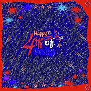 Happy 4th Of July Digital Art by Cherry Vercher