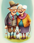 Happy Days Walking Daisy Digital Art by David Dehner