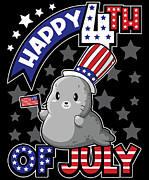 Happy Fourth Of July Seal USA Flag Digital Art by Mister Tee